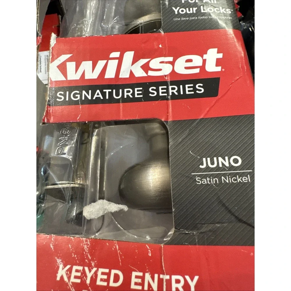 Kwikset 740J15SMTCP Juno Satin Nickel 97402-736 Entry Knob
